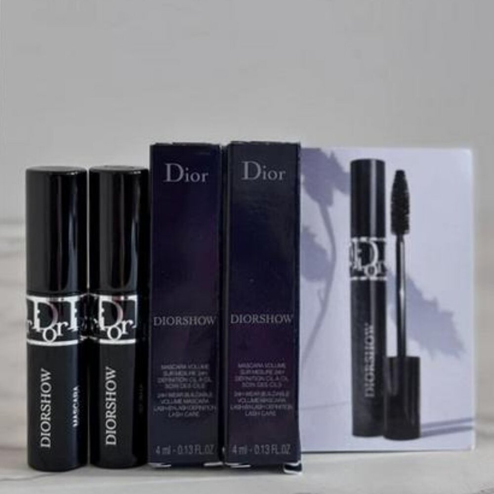 2 x NIB Dior DIORSHOW Mascara Volume 090 Noir /Black 4ml / 0.13oz each
